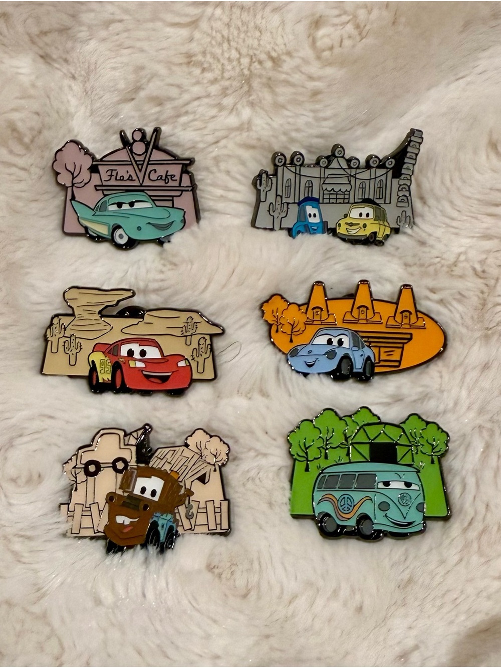 Full set Loungefly Disney Pixar Cars Map Blind Box Enamel Pin